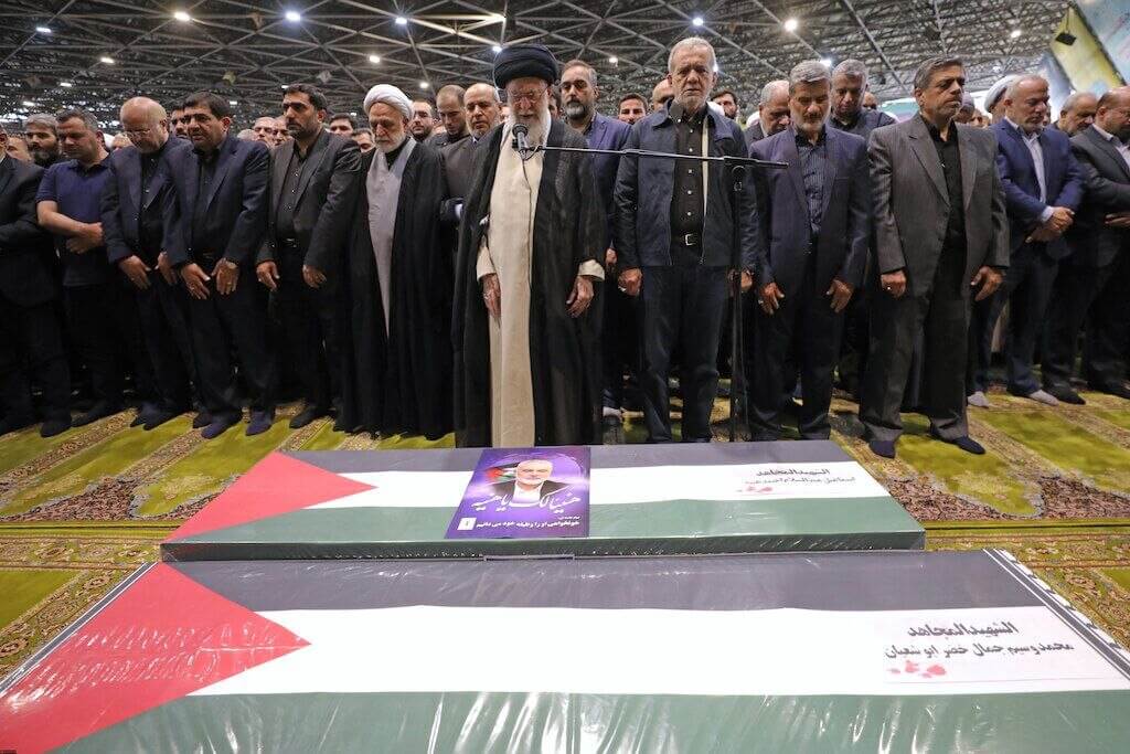 Khamenei Leads Prayer For Ismail Haniyeh.tif