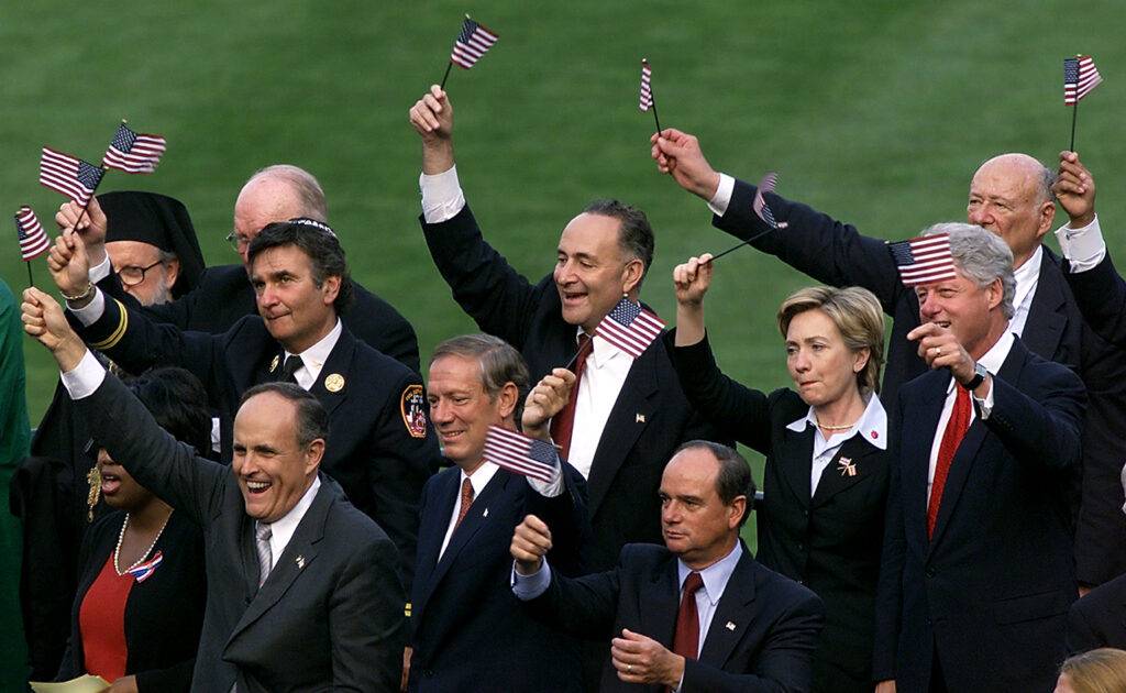 New York City Mayor Rudolph Giuliani (l) Leads A G